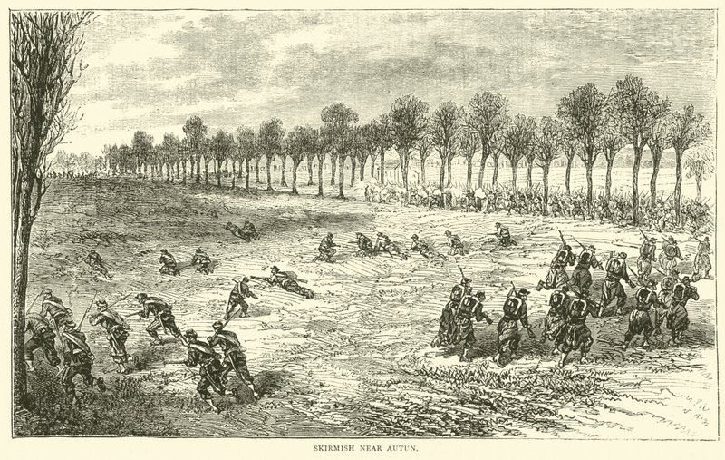 مناوشة بالقرب من أوتون ، ديسمبر 1870 بواسطة مدرسة اللغة الإنجليزية