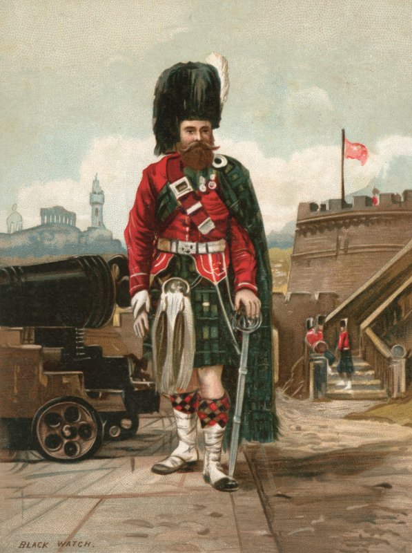 Soldier of the Black Watch (Royal Highlanders) (chromolitho) بواسطة مدرسة اللغة الإنجليزية