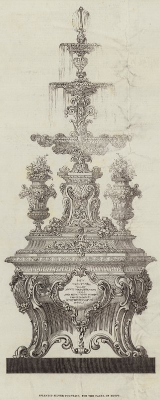Splendid Silver Fountain, for the Pasha of Egypt (engraving) بواسطة مدرسة اللغة الإنجليزية