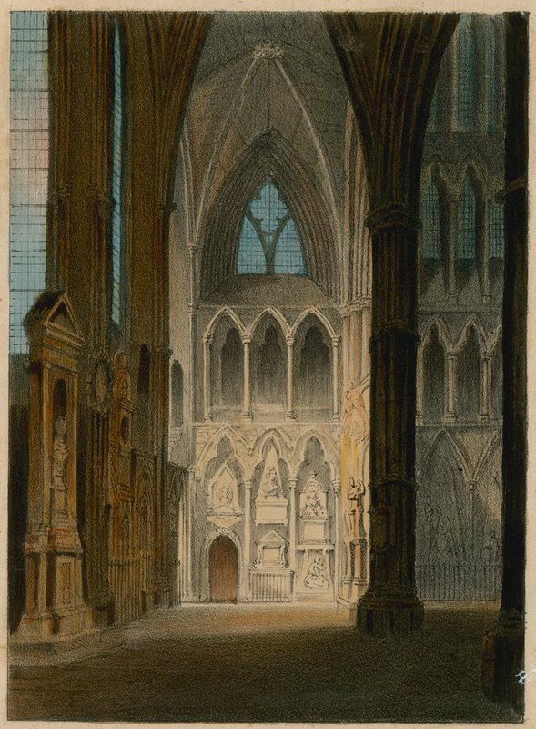 Spooners Protean Views: Poets Corner، Westminster Abbey، London، Changing to The Shades of Shakespeare، Scott and Byron بواسطة مدرسة اللغة الإنجليزية