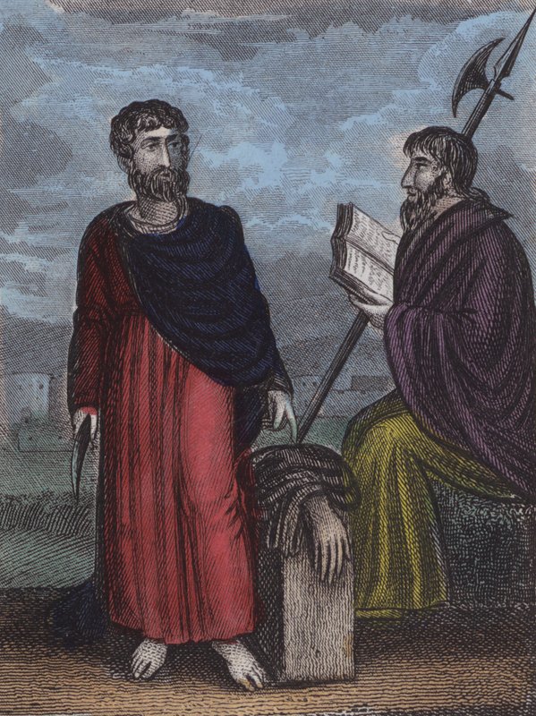 سانت بارثولوميو. سانت توماس (نقش ملون) بواسطة مدرسة اللغة الإنجليزية