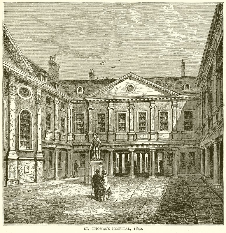 مستشفى سانت توماس ، 1840 بواسطة مدرسة اللغة الإنجليزية