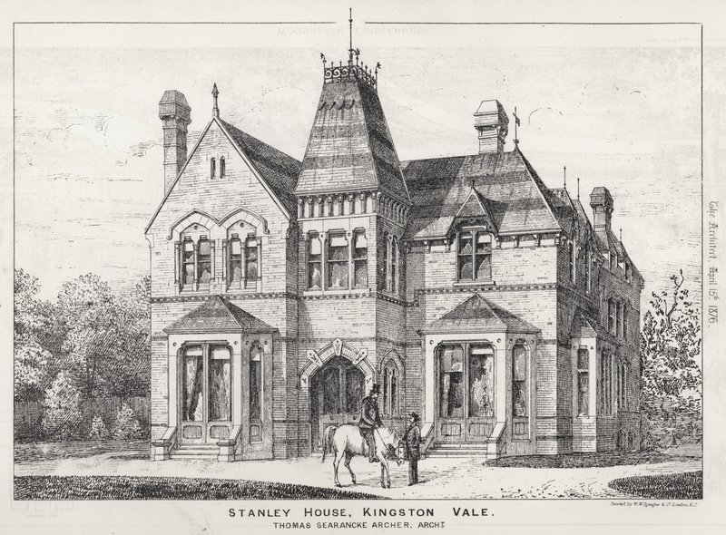 Stanley House, Kingston Vale (engraving) بواسطة مدرسة اللغة الإنجليزية