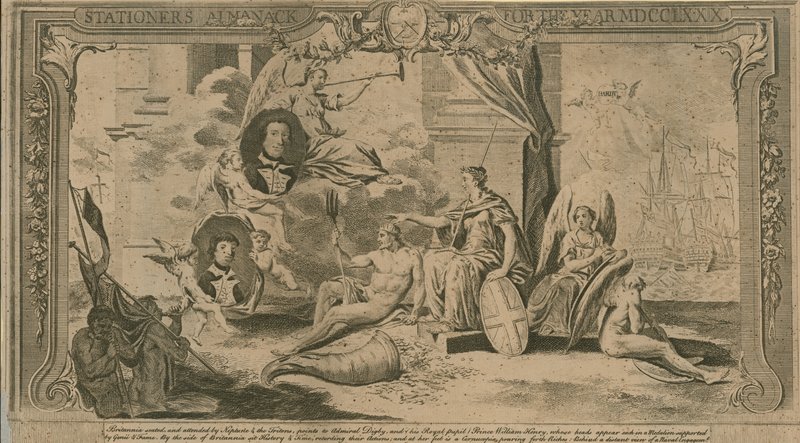 قرطاسية التقويم لعام 1780 بواسطة مدرسة اللغة الإنجليزية