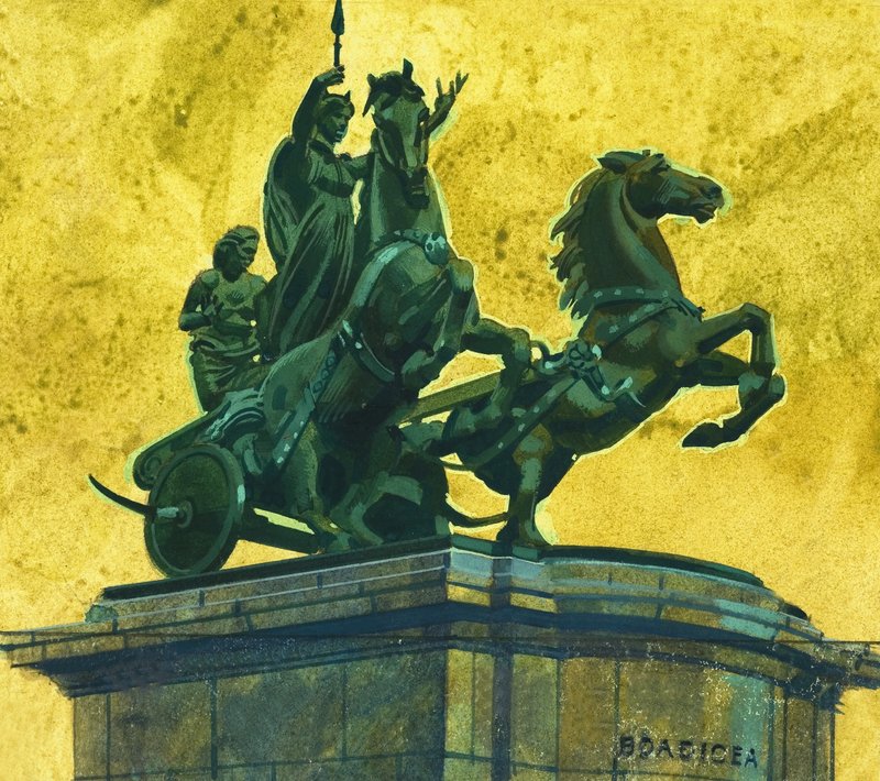 تمثال الملكة Boadicea بواسطة مدرسة اللغة الإنجليزية