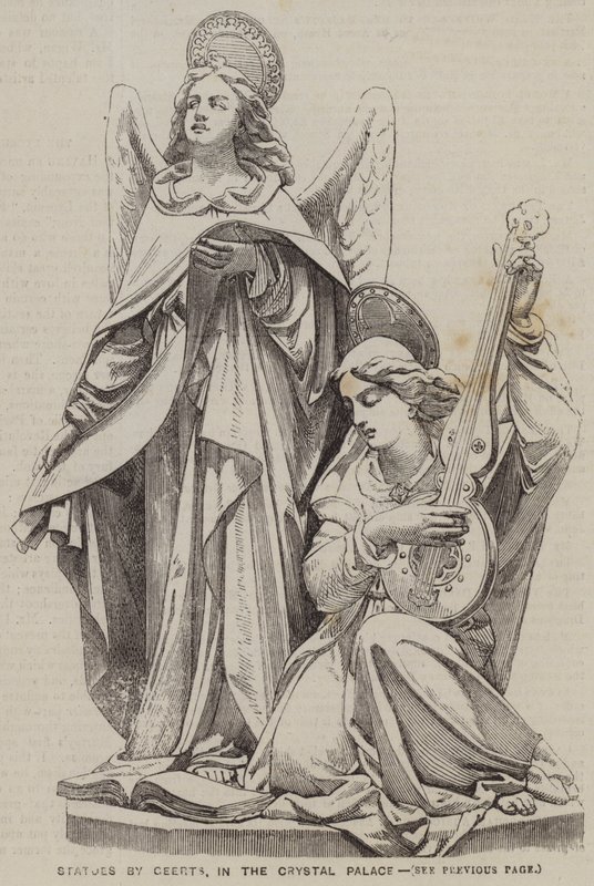 Statues by Geerts, in the Crystal Palace (engraving) بواسطة مدرسة اللغة الإنجليزية