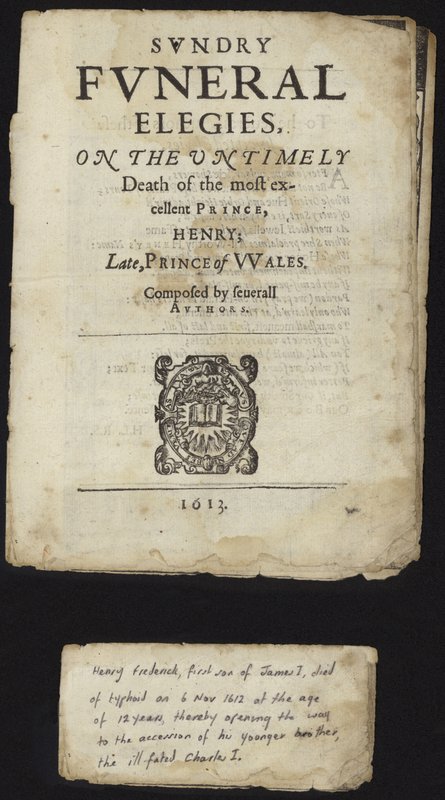 مرثيات الجنازة النثرية على وفاة هنري ، أمير ويلز المفاجئ بواسطة مدرسة اللغة الإنجليزية