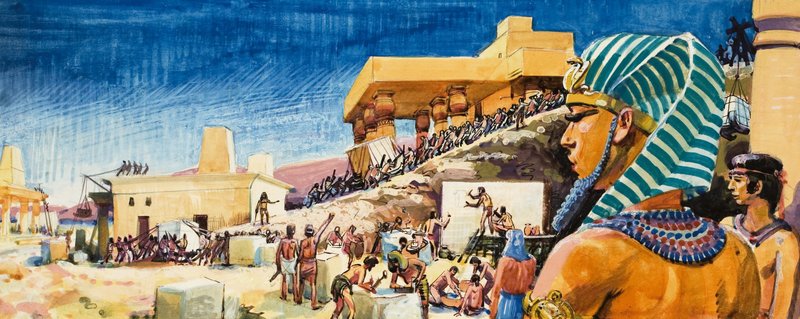 بناء المعبد في مصر بواسطة مدرسة اللغة الإنجليزية