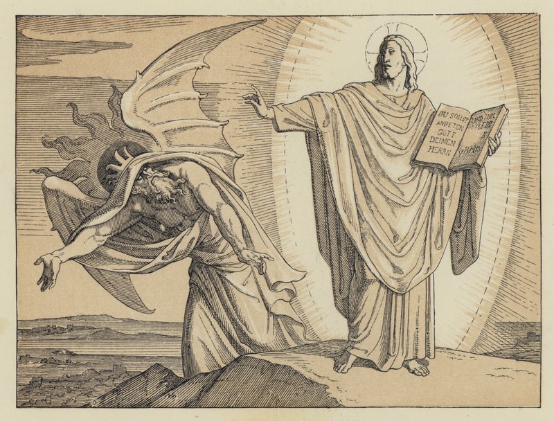 Temptation of Christ (engraving) بواسطة مدرسة اللغة الإنجليزية