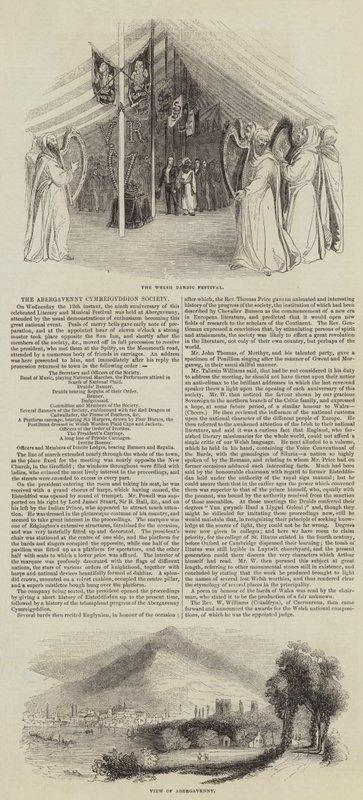 جمعية Abergavenny Cymreigiaeth (النقش) بواسطة مدرسة اللغة الإنجليزية