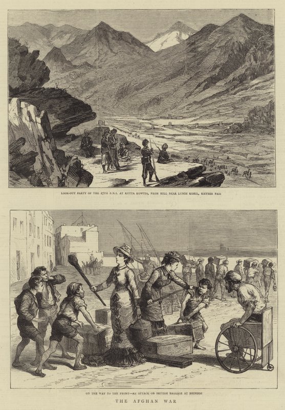 The Afghan War (engraving) بواسطة مدرسة اللغة الإنجليزية