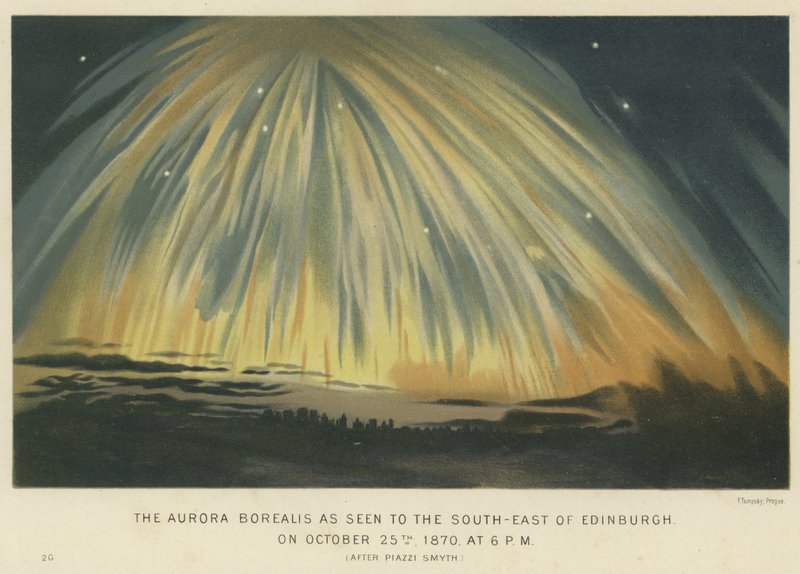 The Aurora Borealis كما يُرى في الجنوب الشرقي من إدنبره بواسطة مدرسة اللغة الإنجليزية