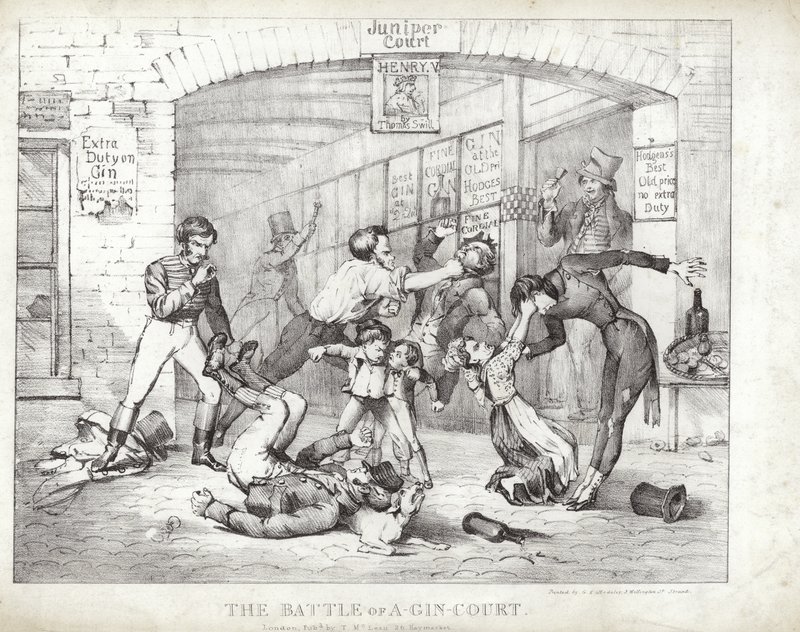 معركة A-Gin-Court (aquatint) بواسطة مدرسة اللغة الإنجليزية