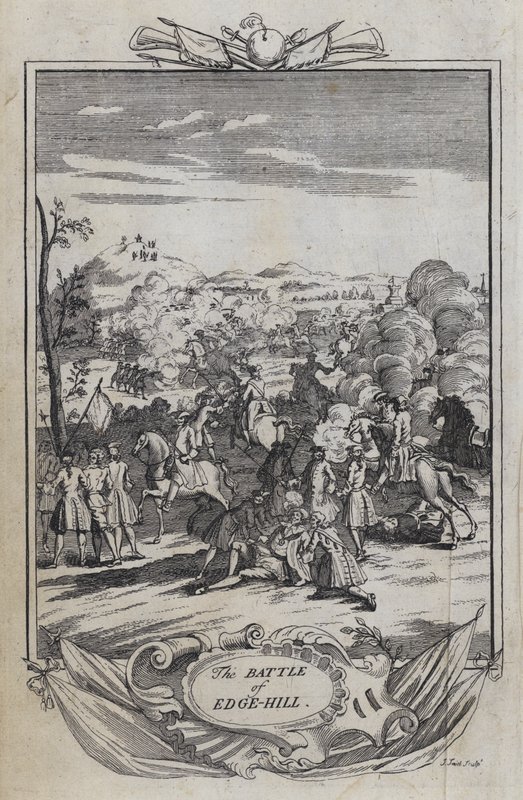 The Battle of Edge Hill (engraving) بواسطة مدرسة اللغة الإنجليزية