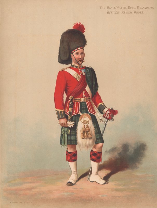 The Black Watch، Royal Highlanders، Officer، Review Order بواسطة مدرسة اللغة الإنجليزية