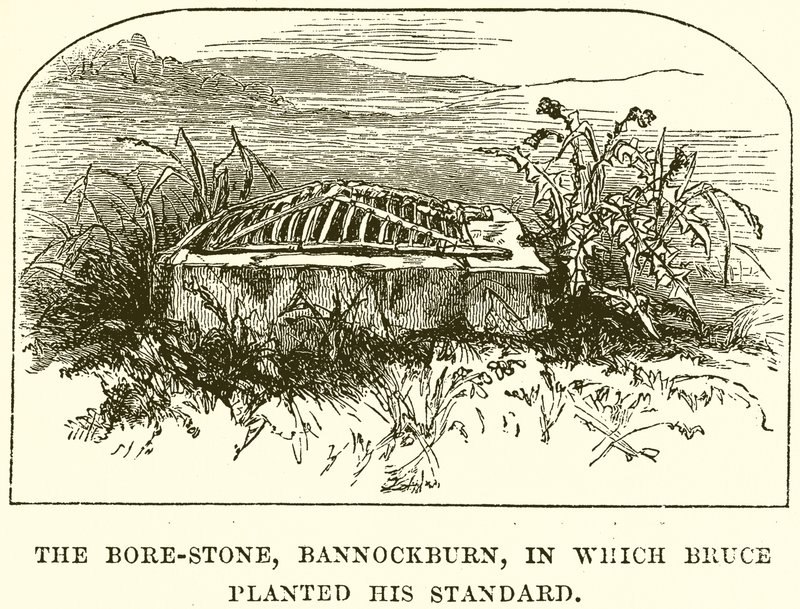 The Bore-Stone ، Bannockburn ، حيث زرع بروس معياره بواسطة مدرسة اللغة الإنجليزية