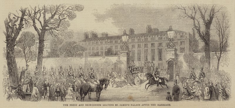 The Bride and Bridegroom leaving St James