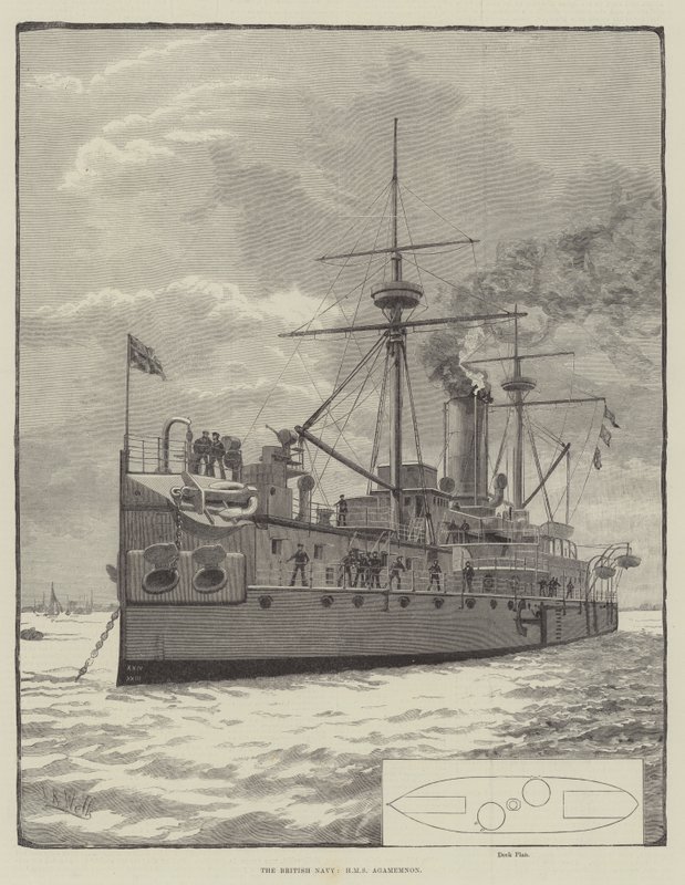 البحرية البريطانية ، HMS Agamemnon (نقش) بواسطة مدرسة اللغة الإنجليزية