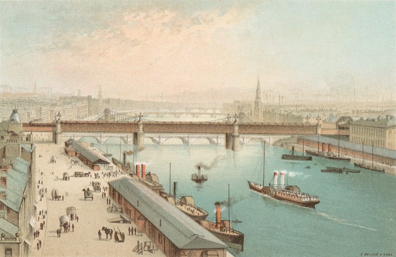 The Broomielaw، Glasgow - Looking East بواسطة مدرسة اللغة الإنجليزية