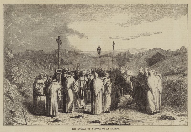 The Burial of a Monk of La Trappe (engraving) بواسطة مدرسة اللغة الإنجليزية