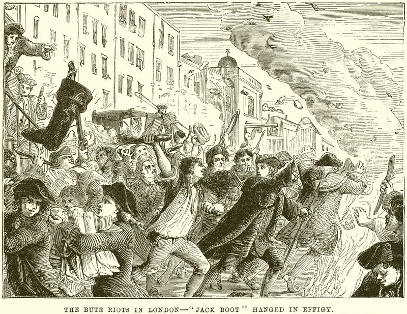 The Bute Riots في لندن - شنق جاك بوت في إفيجي بواسطة مدرسة اللغة الإنجليزية