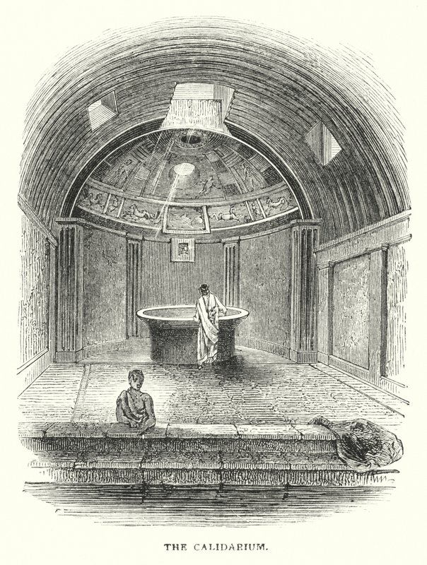 The Calidarium (engraving) بواسطة مدرسة اللغة الإنجليزية