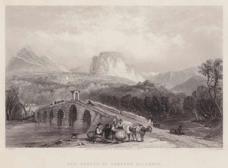 The Castle of Cassano, Calabria (engraving) بواسطة مدرسة اللغة الإنجليزية
