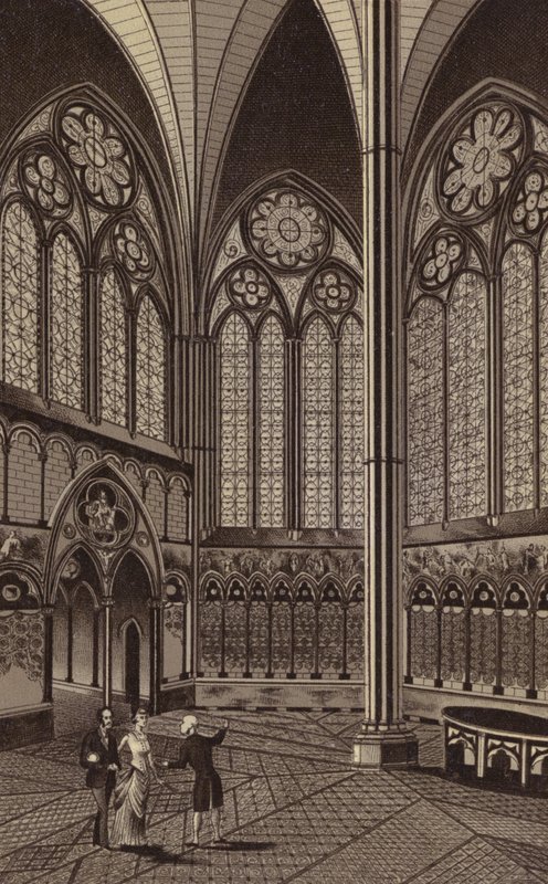The Chapter House ، كاتدرائية سالزبوري (ليثو) بواسطة مدرسة اللغة الإنجليزية