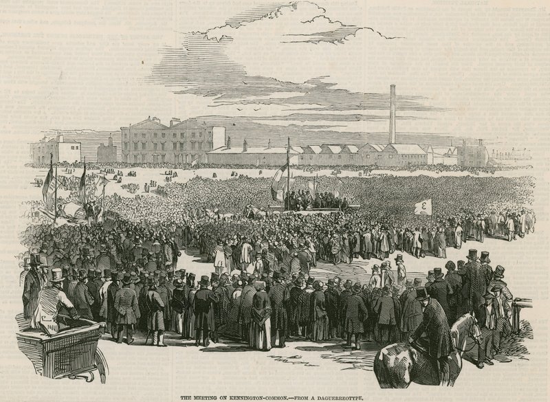 لقاء المخطط على كينينجتون كومون في عام 1848 بواسطة مدرسة اللغة الإنجليزية