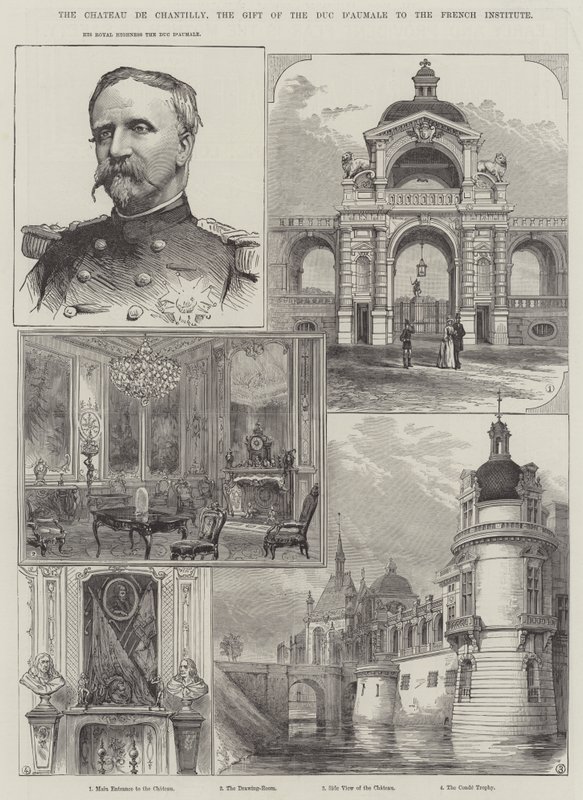 The Chateau de Chantilly ، هدية Duc d'Aumale للمعهد الفرنسي (نقش) بواسطة مدرسة اللغة الإنجليزية