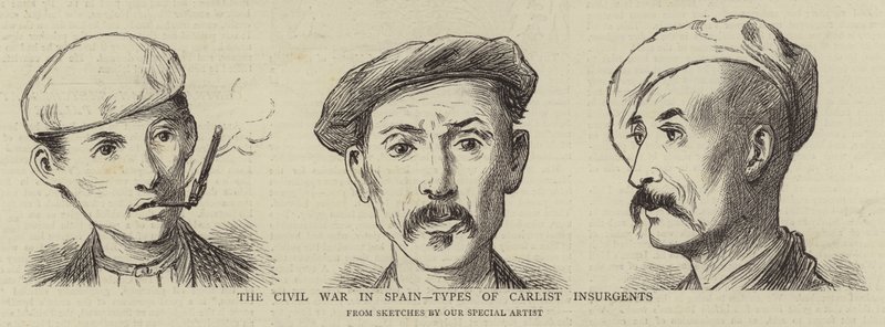 The Civil War in Spain, Types of Carlist Insurgents (engraving) بواسطة مدرسة اللغة الإنجليزية