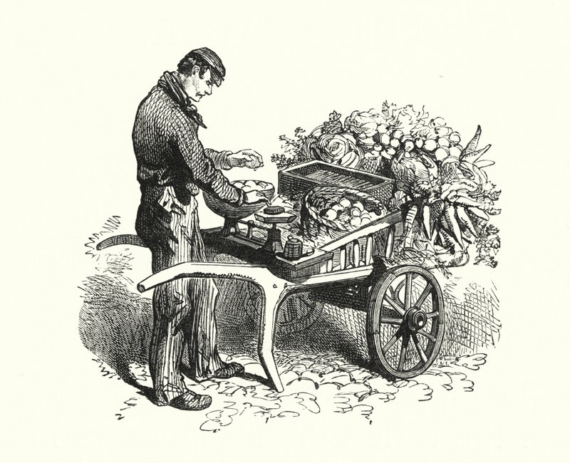 The Costermonger (engraving) بواسطة مدرسة اللغة الإنجليزية