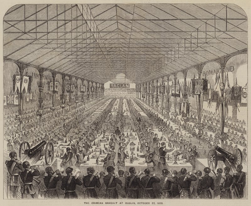 The Crimean Banquet at Dublin, 22 October 1856 (engraving) بواسطة مدرسة اللغة الإنجليزية