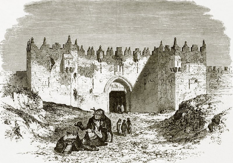 بوابة دمشق ، القدس بواسطة مدرسة اللغة الإنجليزية