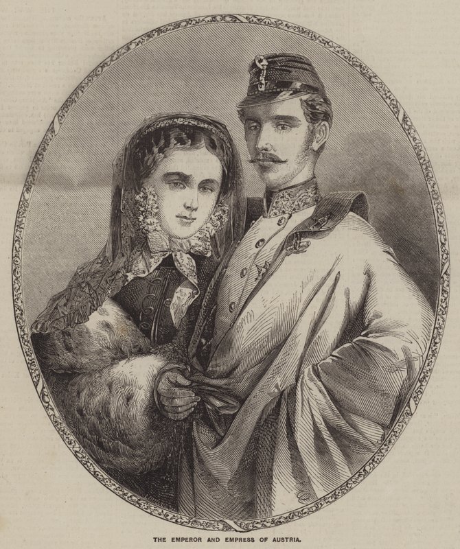The Emperor and Empress of Austria (engraving) بواسطة مدرسة اللغة الإنجليزية