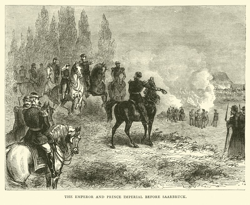 الإمبراطور والأمير الإمبراطوري قبل ساربروك ، أغسطس 1870 بواسطة مدرسة اللغة الإنجليزية