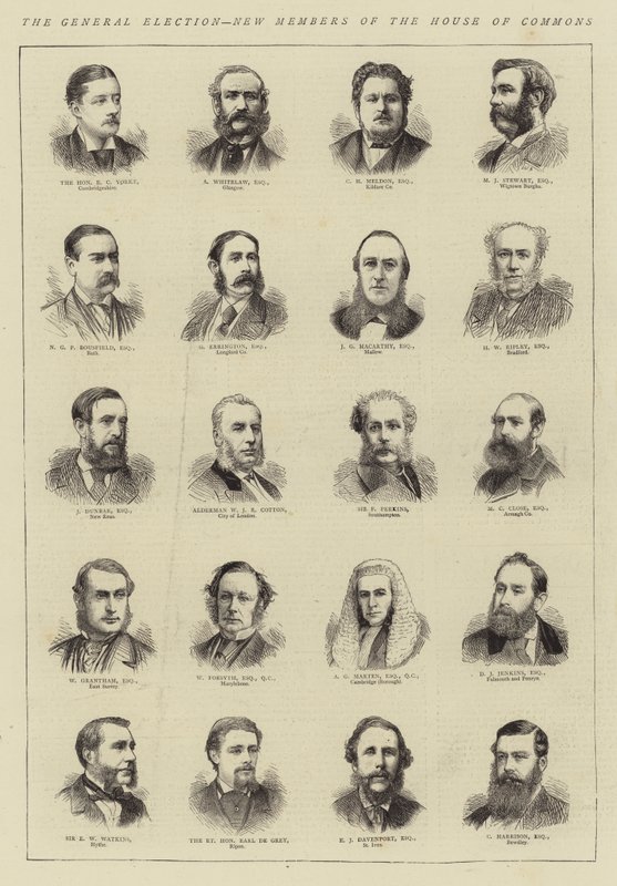 The General Election, New Members of the House of Commons (engraving) بواسطة مدرسة اللغة الإنجليزية