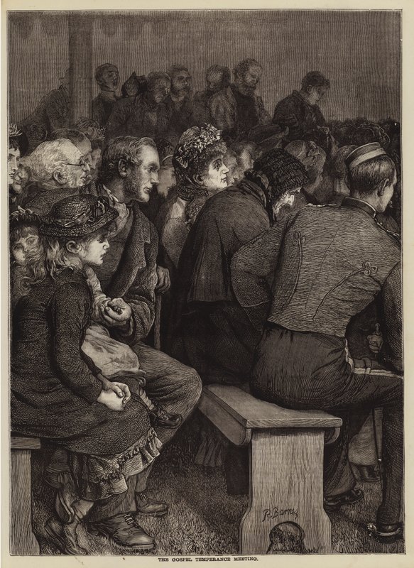 The Gospel Temperance Meeting (engraving) بواسطة مدرسة اللغة الإنجليزية