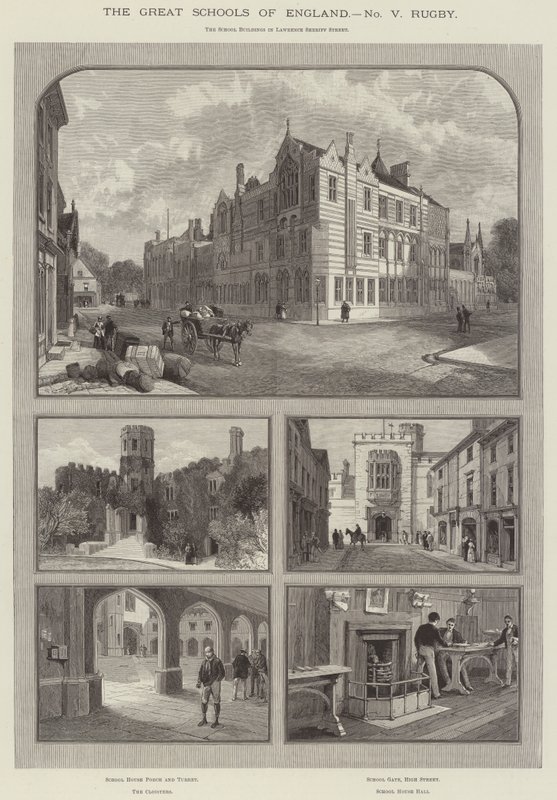 The Great Schools of England, Rugby (engraving) بواسطة مدرسة اللغة الإنجليزية