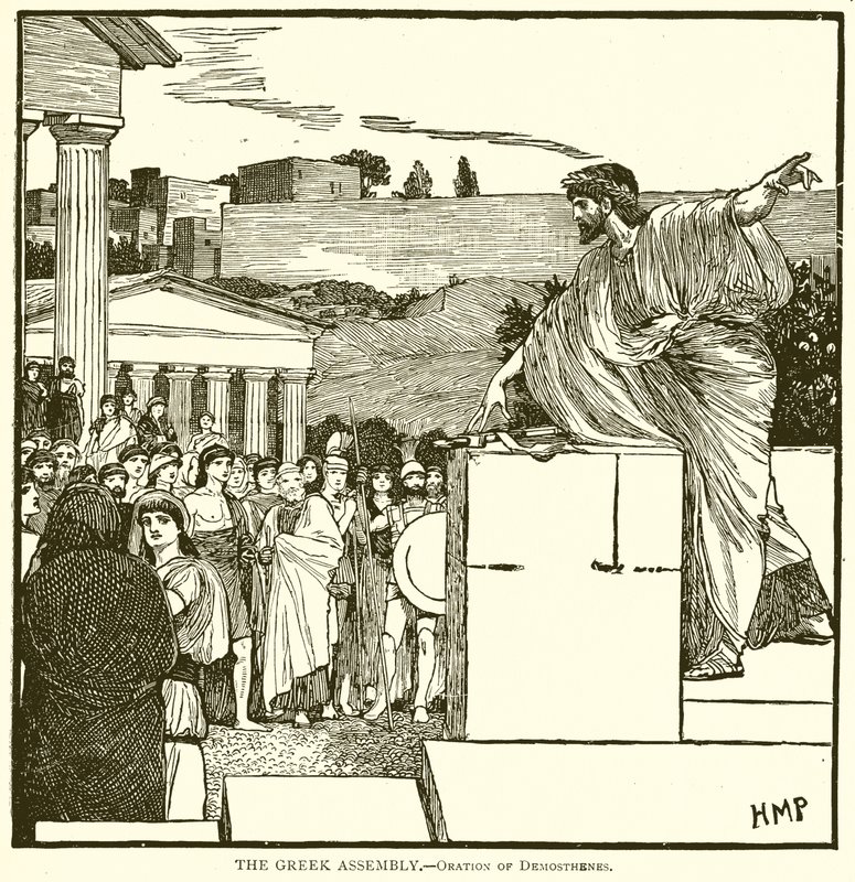 الجمعية اليونانية. - خطبة Demosthenes بواسطة مدرسة اللغة الإنجليزية