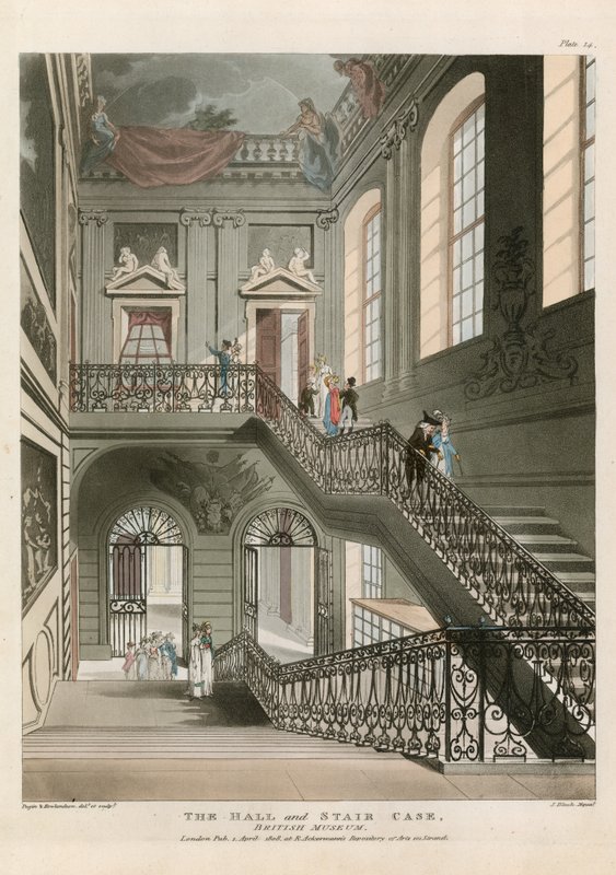 The Hall and Stair Case ، المتحف البريطاني بواسطة مدرسة اللغة الإنجليزية