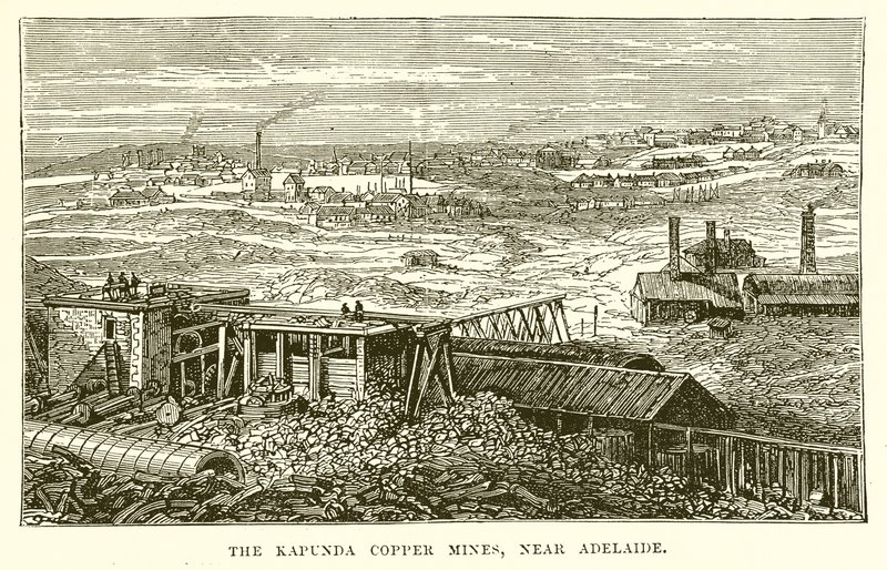 مناجم Kapunda Copper ، بالقرب من Adelaide بواسطة مدرسة اللغة الإنجليزية