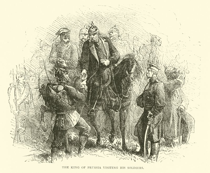 ملك بروسيا يزور جنوده ، أغسطس 1870 بواسطة مدرسة اللغة الإنجليزية
