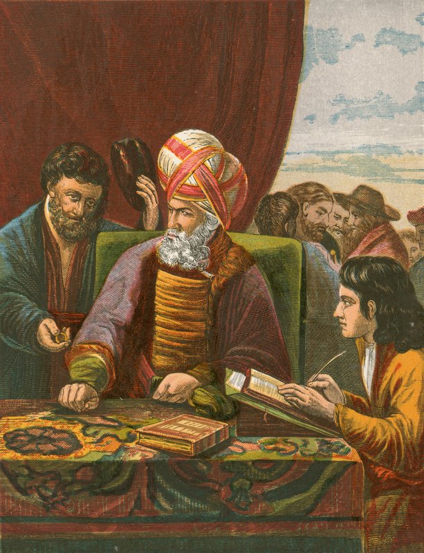 العمال في الكرم بواسطة مدرسة اللغة الإنجليزية