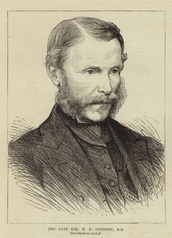 The Late Colonel C C Chesney, RE (engraving) بواسطة مدرسة اللغة الإنجليزية