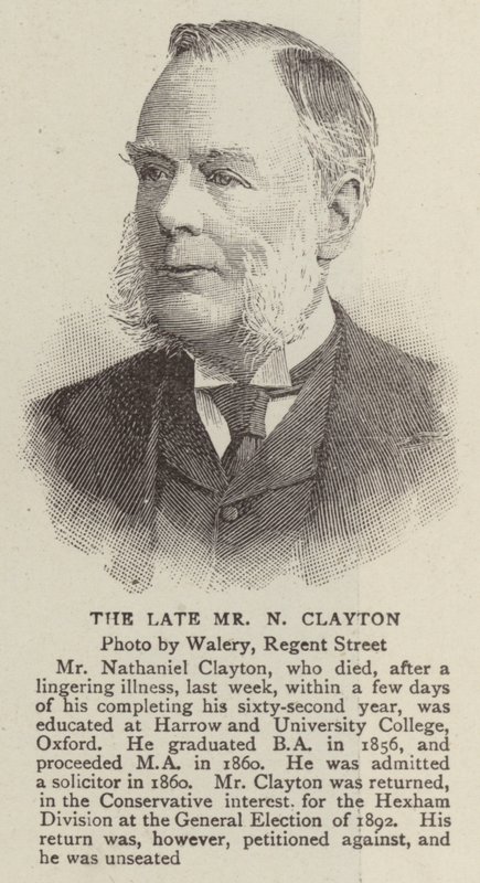 The Late Mr N Clayton (engraving) بواسطة مدرسة اللغة الإنجليزية