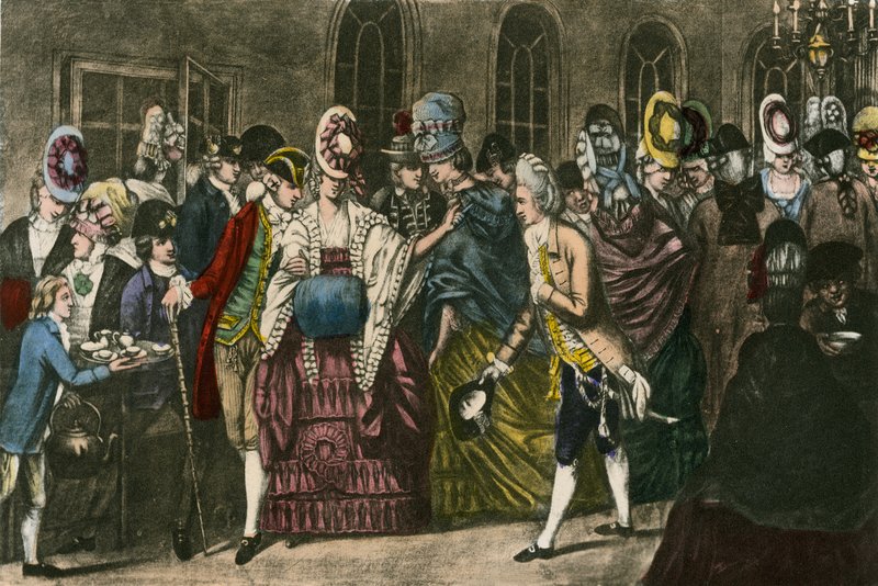 الغرفة الطويلة في Bagnigge Wells في ذروة الشعبية العصرية في عام 1772 بواسطة مدرسة اللغة الإنجليزية