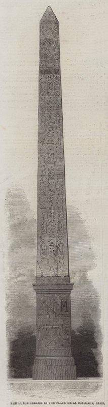 مسلة الأقصر في ساحة الكونكورد ، باريس (نقش) بواسطة مدرسة اللغة الإنجليزية