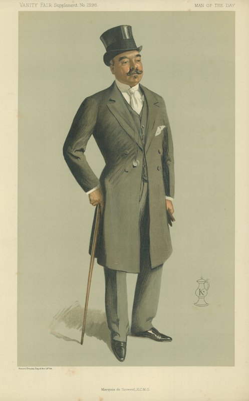 The Marquis de Soveral ، رسوم متحركة من مجلة Vanity Fair ، 13 نوفمبر 1912 بواسطة مدرسة اللغة الإنجليزية