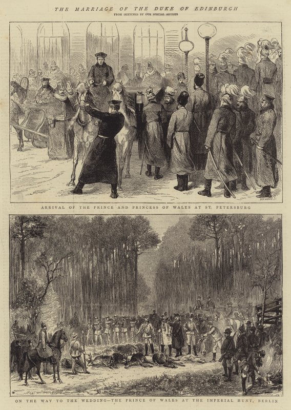 The Marriage of the Duke of Edinburgh (engraving) بواسطة مدرسة اللغة الإنجليزية